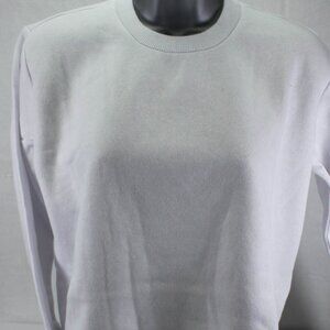 Young & Reckless White Crewneck Long Sleeve Crop Top Sweatshirt Women's Small